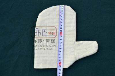 短款耐溫二指帆布防護(hù)手套